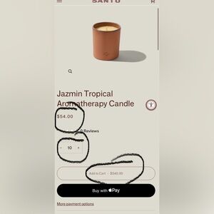 Set Of 10 Satu Beauty Aromatherapy Candle Jazmin Tropical 7.05 Oz Vegan Cruelty